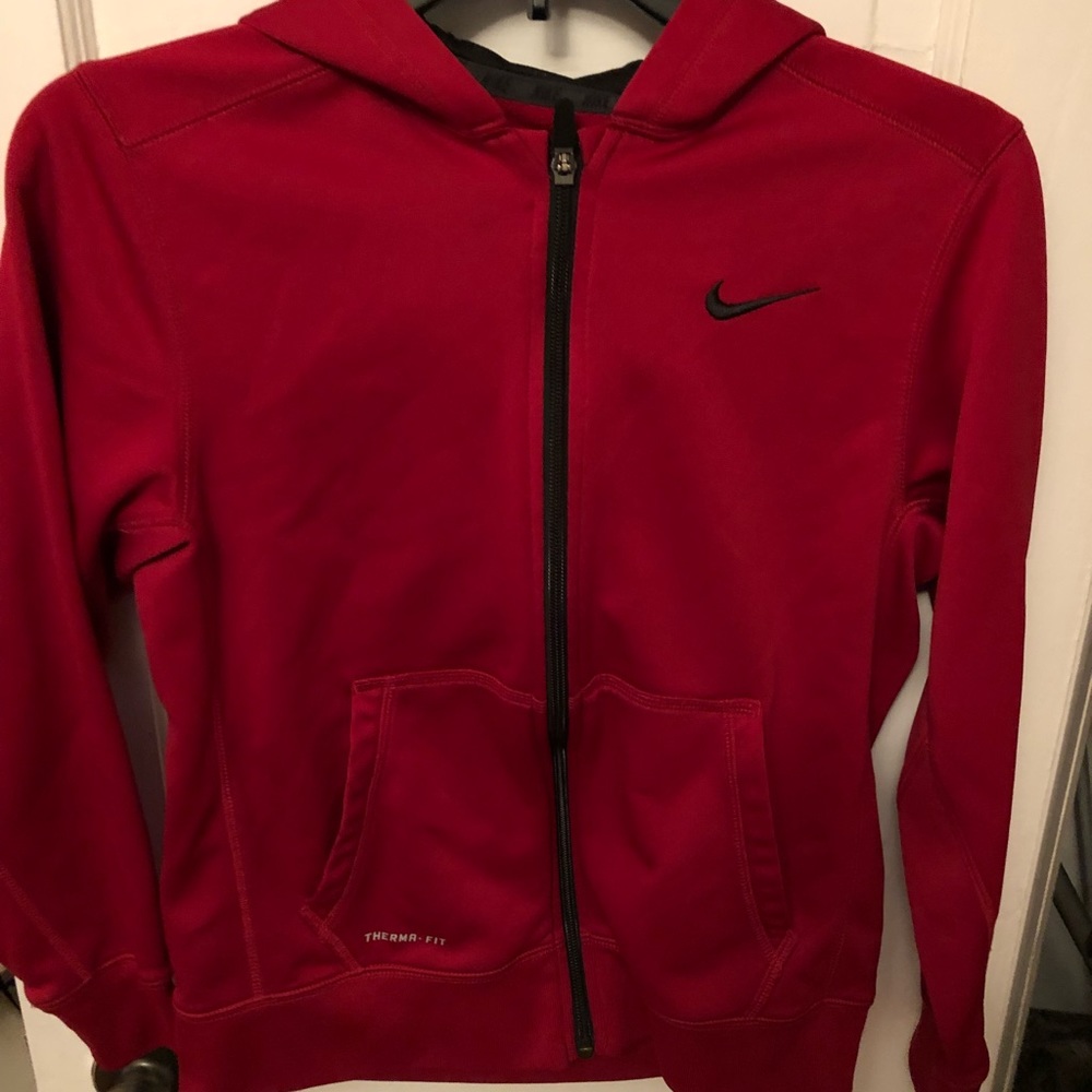 Nike zipper front hoodie youth large